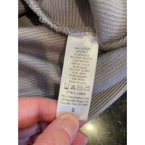 Peloton Women's Gray Ribbed Side Zip Hoodie Size S Long Sleeve - Picture 9 of 13
